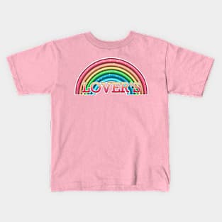 Rainbow lover's (pink and yellow text) Kids T-Shirt